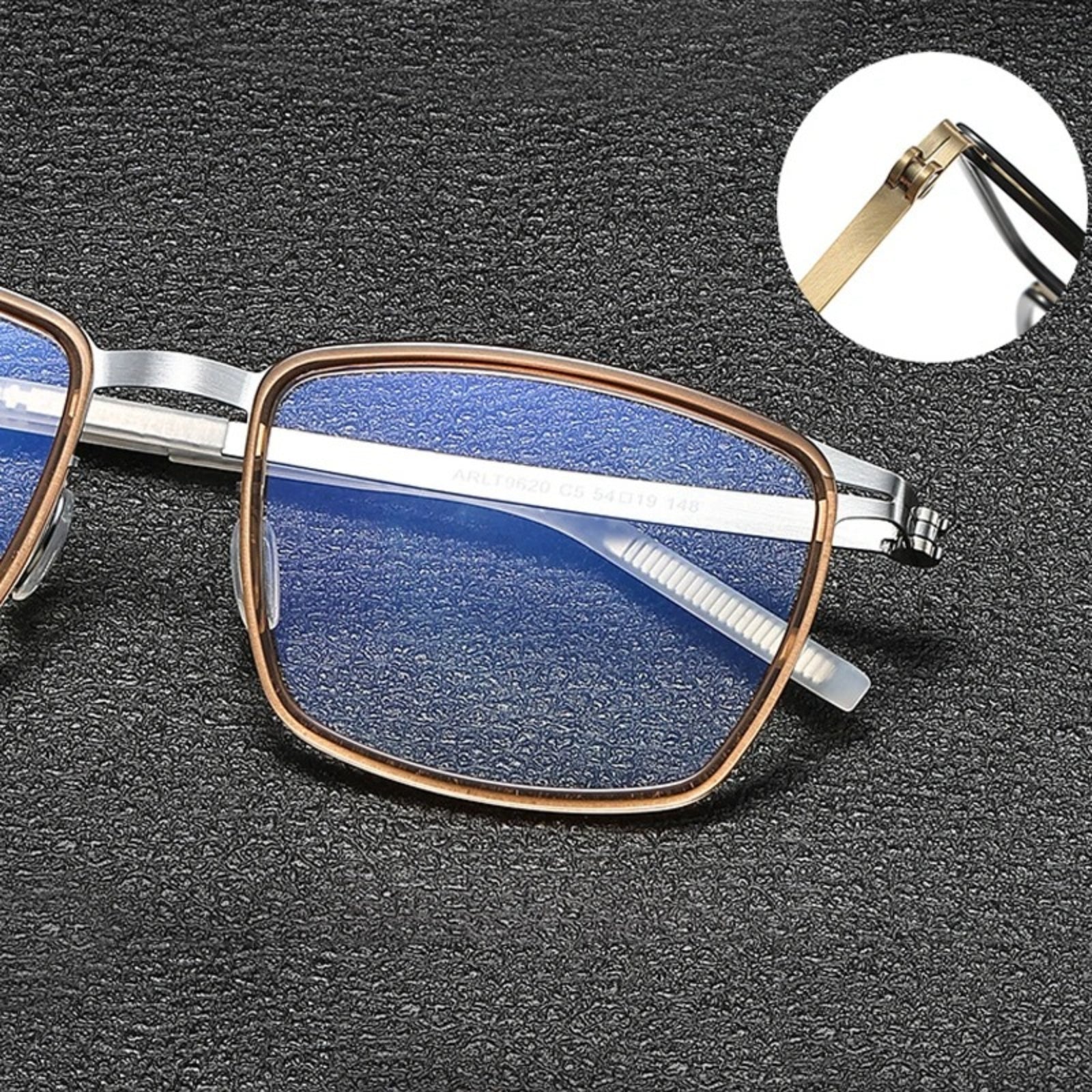 Acetate Screwless Square Eyeglasses | Lightweight Retro Optical Frames – CINILY UK front view