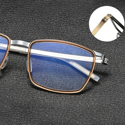 Acetate Screwless Square Eyeglasses | Lightweight Retro Optical Frames – CINILY UK front view