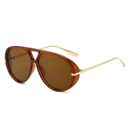 Oversized Double-Bridge Gradient UV400 Sunglasses | Luxury Women’s Shades – CINILY UK frame detail