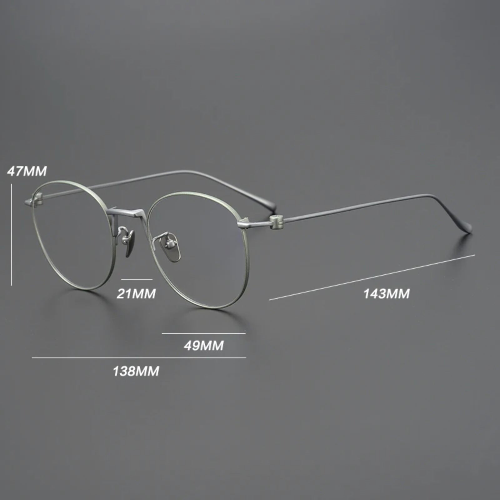 Titanium Wire Round Prescription Eyeglasses | Ultra-Light Optical Frame for Rx Lenses – CINILY UK additional product view