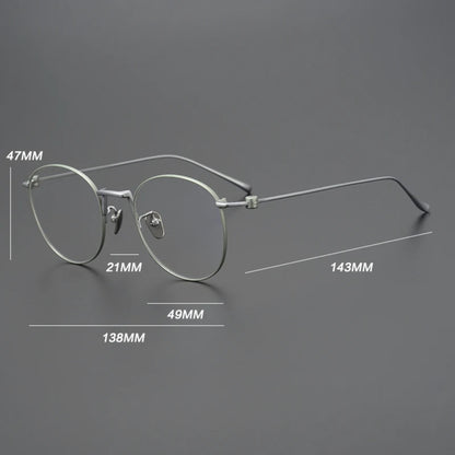 Titanium Wire Round Prescription Eyeglasses | Ultra-Light Optical Frame for Rx Lenses – CINILY UK additional product view