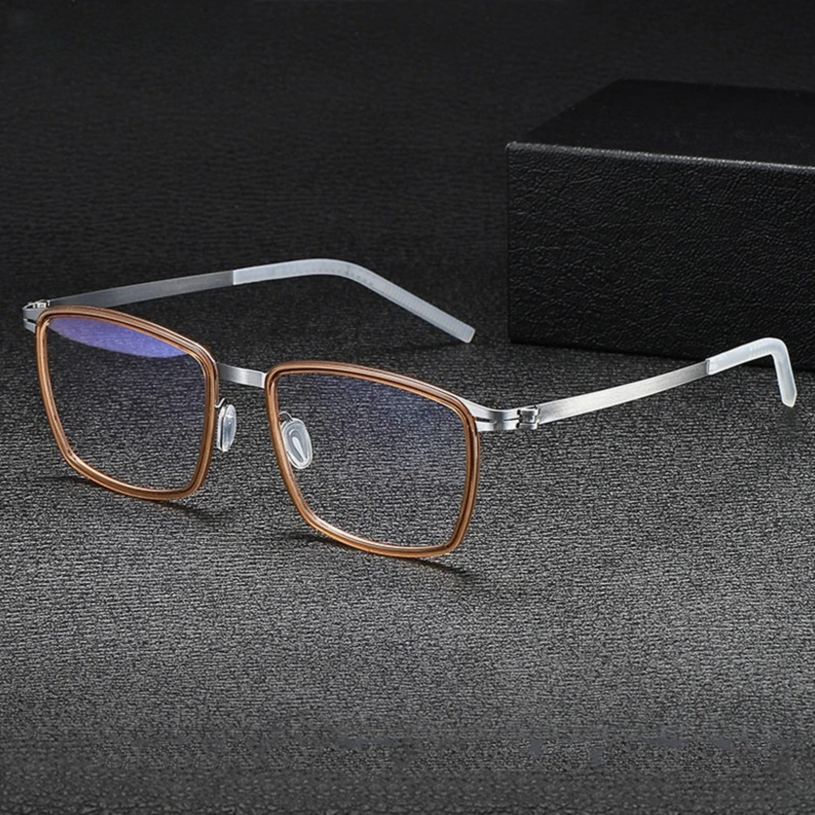 Acetate Screwless Square Eyeglasses | Lightweight Retro Optical Frames – CINILY UK side view