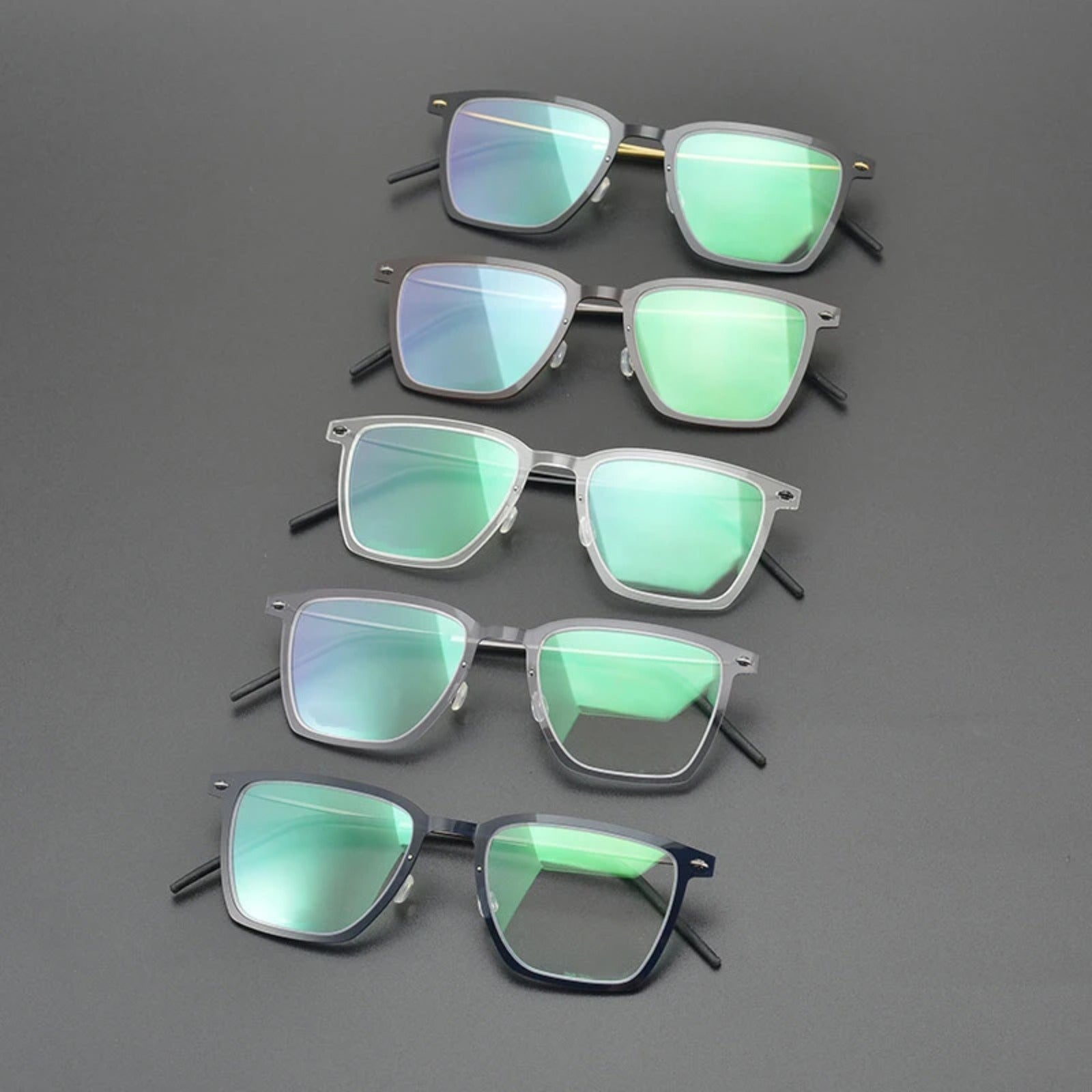 Transparent Titanium Square Prescription Eyeglasses | Ultra-Light Optical Frame for Rx Lenses – CINILY UK temple detail
