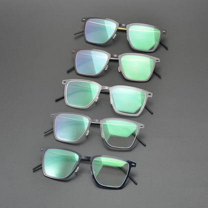 Transparent Titanium Square Prescription Eyeglasses | Ultra-Light Optical Frame for Rx Lenses – CINILY UK temple detail