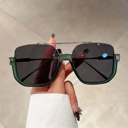 Oversized Square UV400 Sunglasses | Bold Women’s Fashion Shades – CINILY UK front view