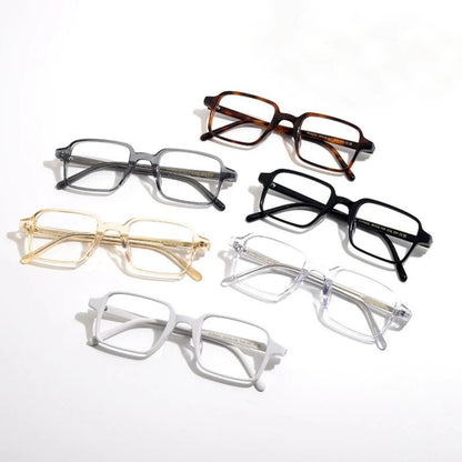 Acetate Tortoise Square Prescription Eyeglasses | Retro Designer Rx Glasses – CINILY UK additional product view