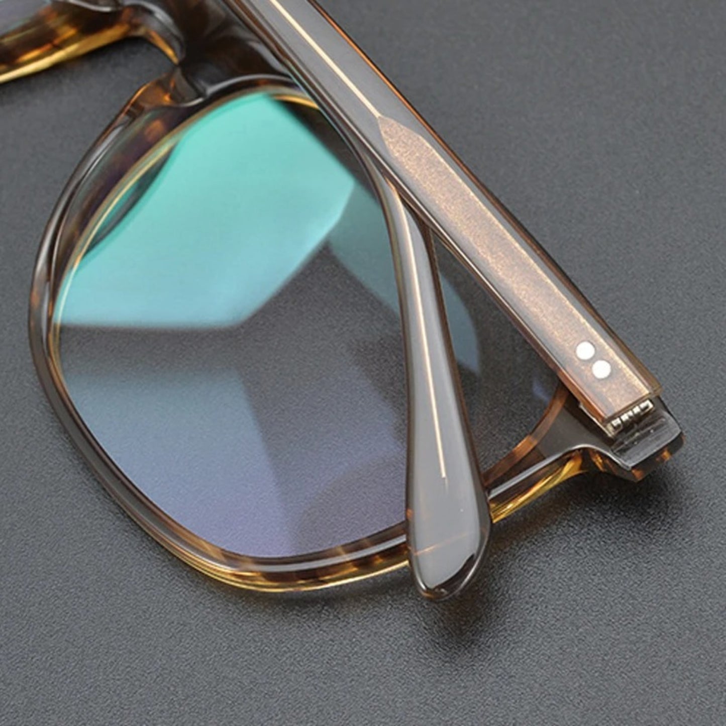 Acetate Crystal Blue Square Eyeglasses