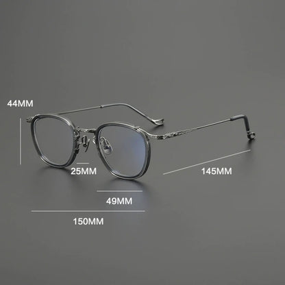 Titanium Round Prescription Eyeglasses | Affordable Rx Glasses Online – CINILY UK temple detail