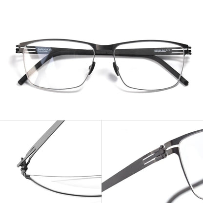 Stainless Steel Screwless Square Eyeglasses | Ultra-Light Business Optical Frames – CINILY UK frame detail