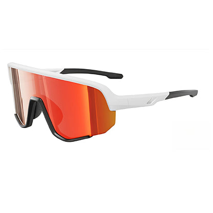 TR90 Cylindrical Shield Sports Sunglasses with PC Lens for Cycling and Outdoor Use temple detail
