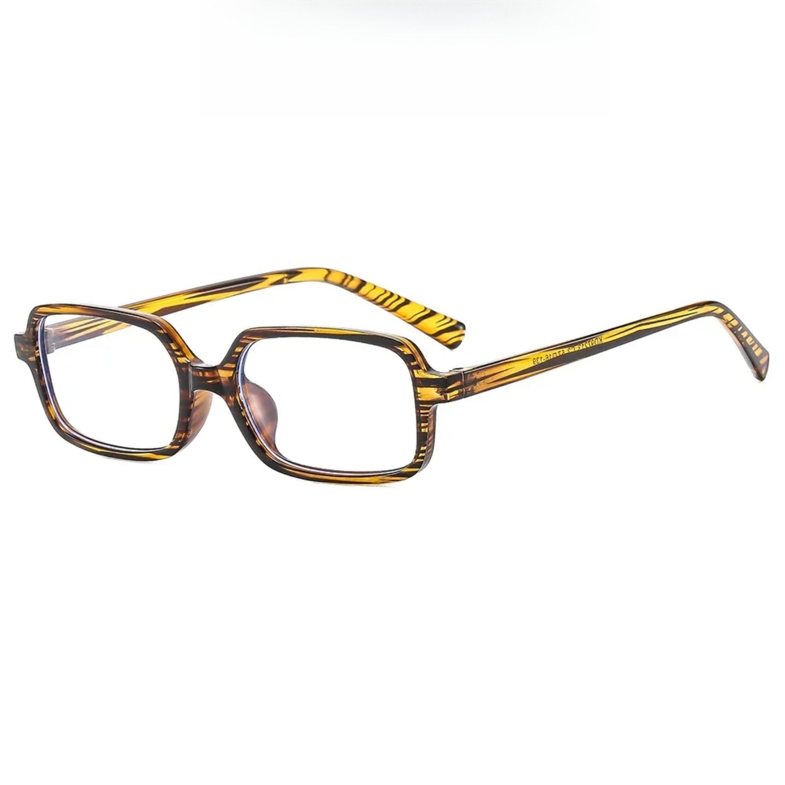 Small Rectangle Blue Light Glasses | Retro Screen Glasses Online – CINILY UK - Amber