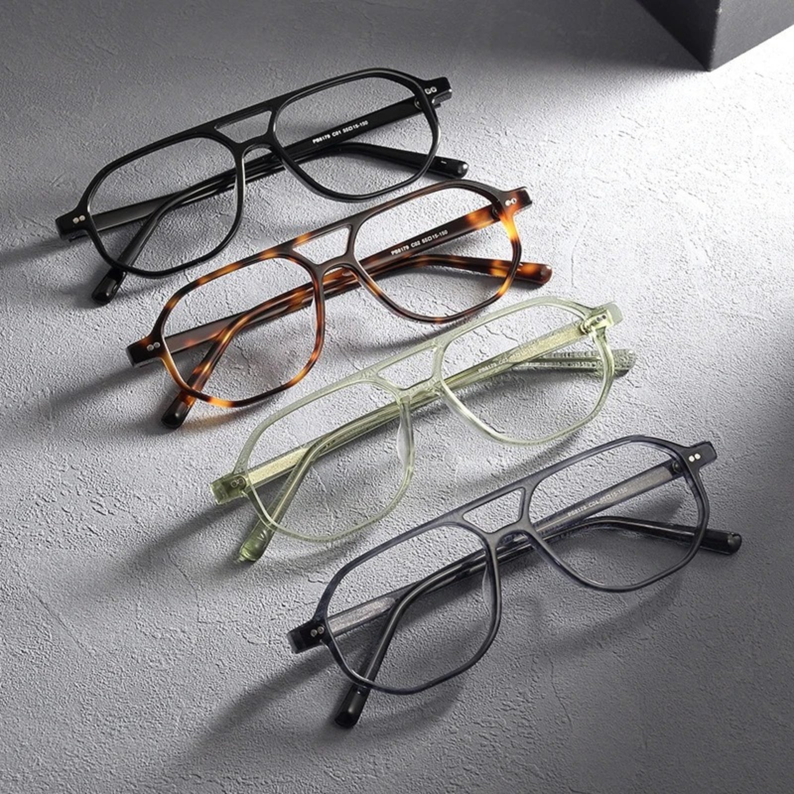 Acetate Tortoise Pilot Prescription Eyeglasses | Retro Optical Frame for Rx Lenses – CINILY UK lens detail