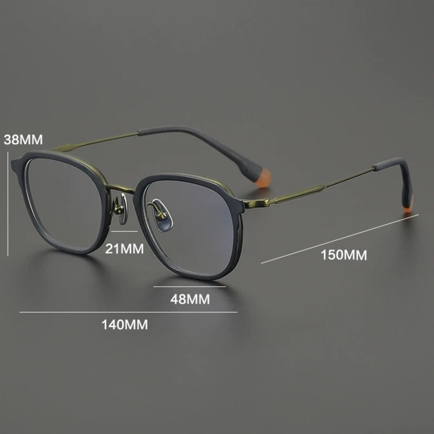 Titanium Tortoise Round Eyeglasses