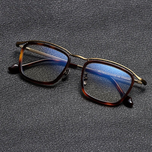 Titanium Acetate Square Prescription Eyeglasses | Affordable Retro Rx Glasses – CINILY UK