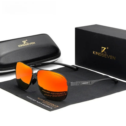 Aluminum Pilot Polarized UV400 Sunglasses | HD Driving Shades – CINILY UK front view