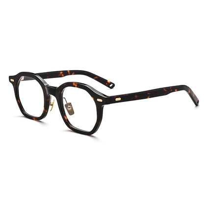 Classic Acetate Square Prescription Eyeglasses | Korea Optical Frame for Rx Lenses – CINILY UK front view