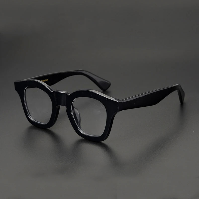Acetate 1960s Panto Prescription Eyeglasses | Vintage Optical Frame for Rx Lenses – CINILY UK - Black