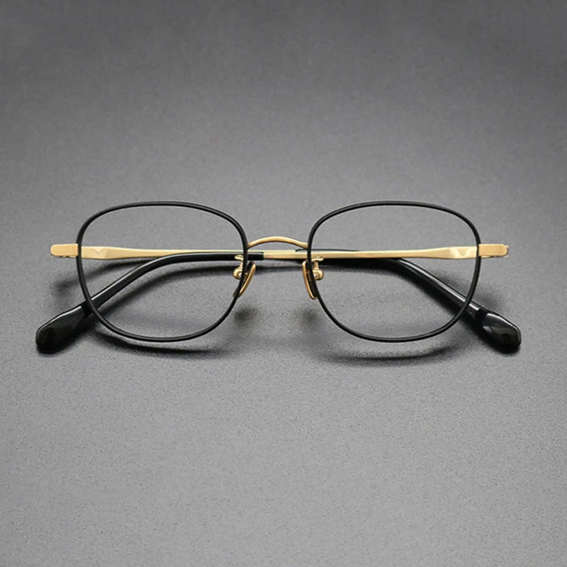 Titanium Blue Square Prescription Eyeglasses