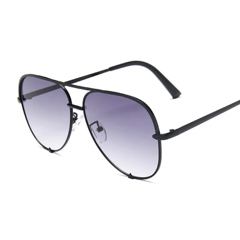 Aviator Gradient Mirror Sunglasses | Retro Women’s Driver Shades – CINILY UK - Black-grey
