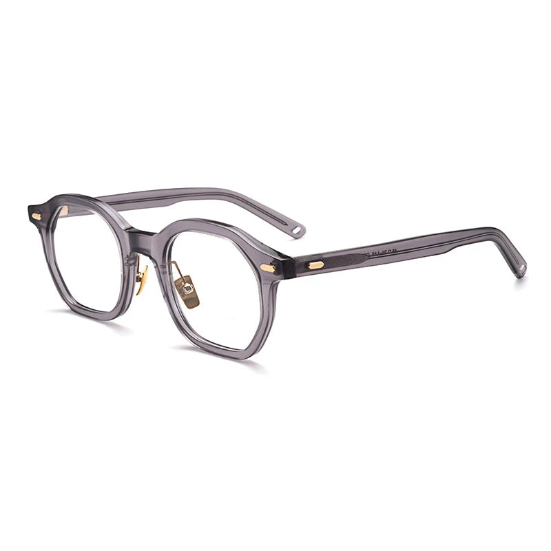 Classic Acetate Square Prescription Eyeglasses | Korea Optical Frame for Rx Lenses – CINILY UK - Gray