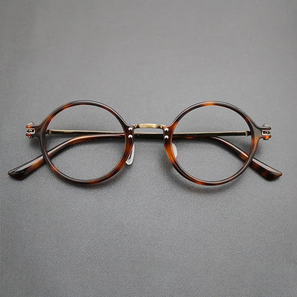 Titanium Acetate Round Prescription Eyeglasses | Retro Optical Frame for Rx Lenses – CINILY UK