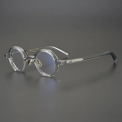 Acetate Round Prescription Eyeglasses | Classic Retro Optical Frames – CINILY UK lens detail