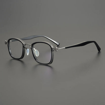 Alloy Blue Square Prescription Eyeglasses | Lightweight Optical Frame for Rx Lenses – CINILY UK side view