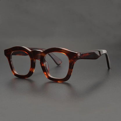 Acetate 1960s Panto Prescription Eyeglasses | Vintage Optical Frame for Rx Lenses – CINILY UK side view