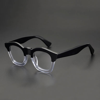 Acetate 1960s Panto Prescription Eyeglasses | Vintage Optical Frame for Rx Lenses – CINILY UK frame detail