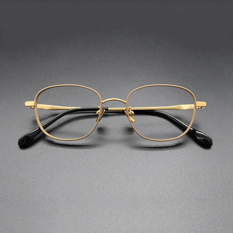 Titanium Blue Square Prescription Eyeglasses