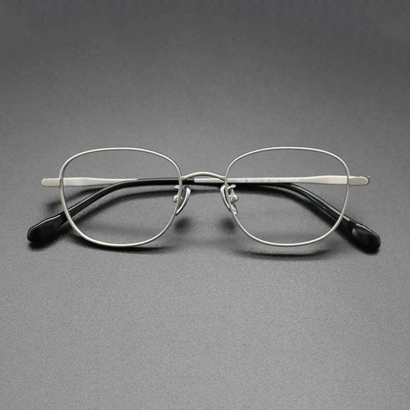 Titanium Blue Square Prescription Eyeglasses