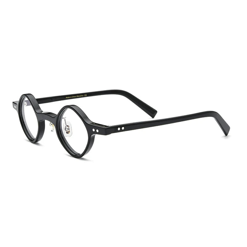 Acetate Patchwork Round Prescription Eyeglasses