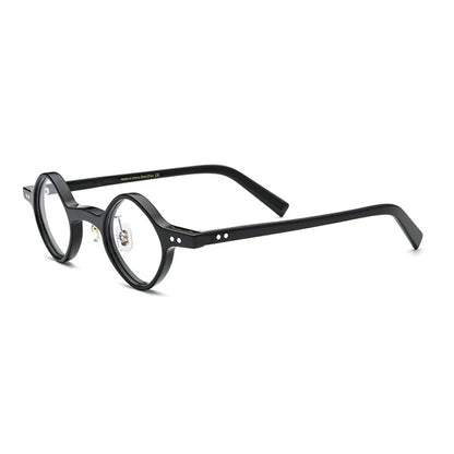 Acetate Patchwork Round Prescription Eyeglasses | Retro Designer Optical Frames – CINILY UK additional product view
