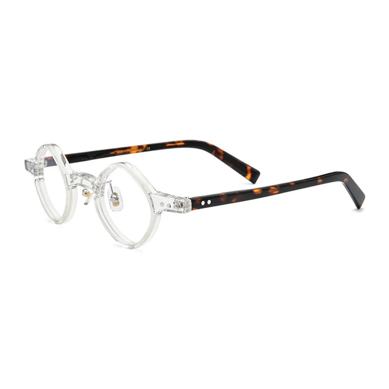 Acetate Patchwork Round Prescription Eyeglasses