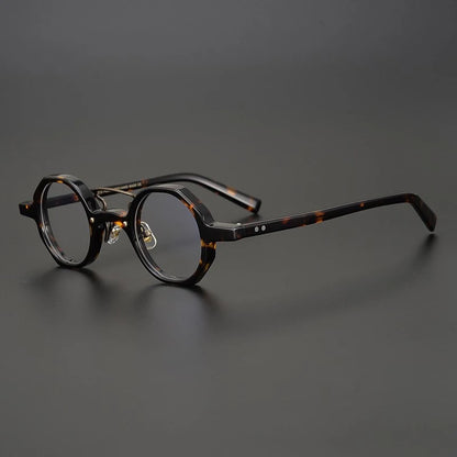 Acetate Round Prescription Eyeglasses | Classic Retro Optical Frames – CINILY UK frame detail