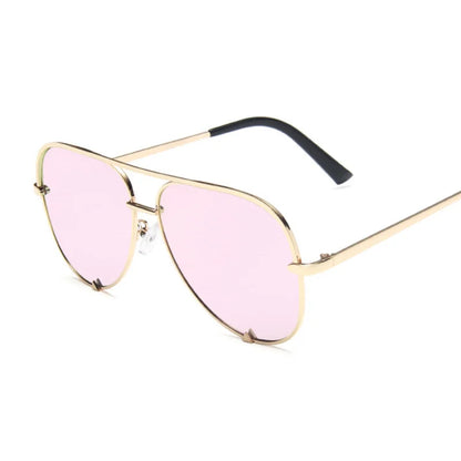 Aviator Gradient Mirror Sunglasses | Retro Women’s Driver Shades – CINILY UK front view