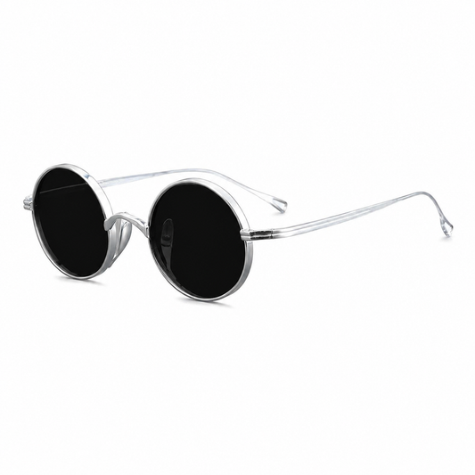 Ultra-Light Pure Titanium Polarised Vintage Small Round Sunglasses