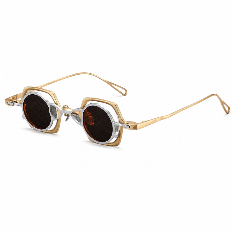 2-in-1 Magnetic Clip-On Pure Titanium Eyeglasses with Polarised Clip side view