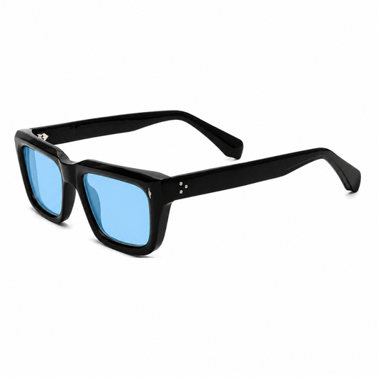 Vintage Thick Acetate Polarised Sunglasses | UV400 | Retro Square
