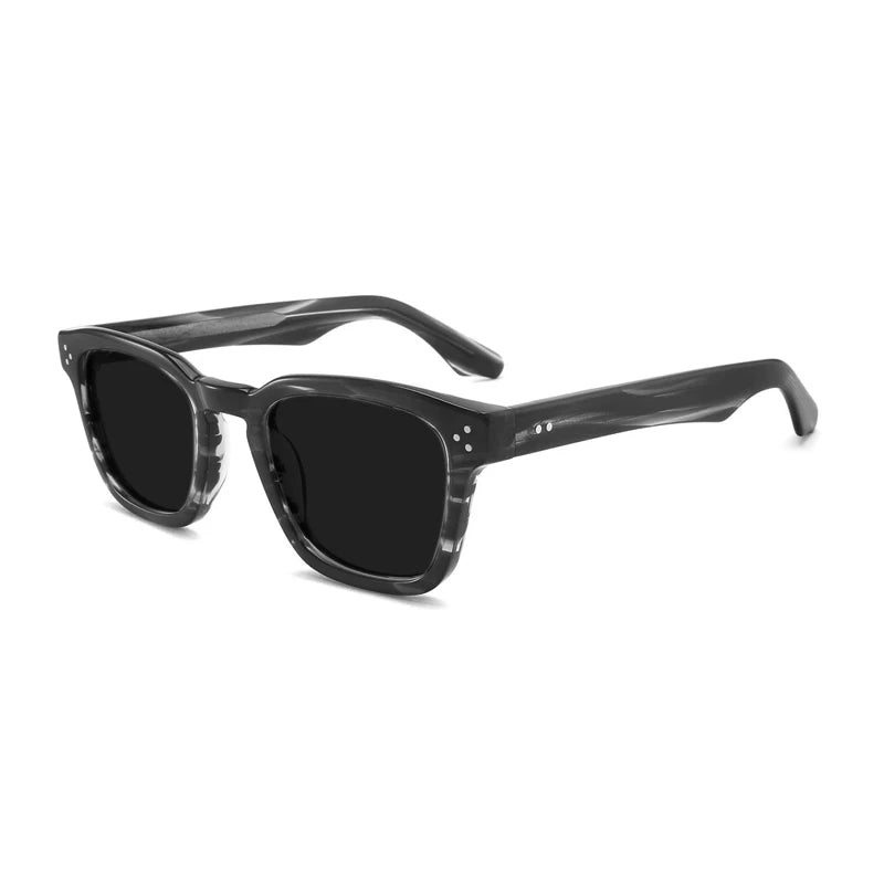 Crystal Green Polarized UV400 Sunglasses | Retro Acetate Designer Shades – CINILY UK - Stripe