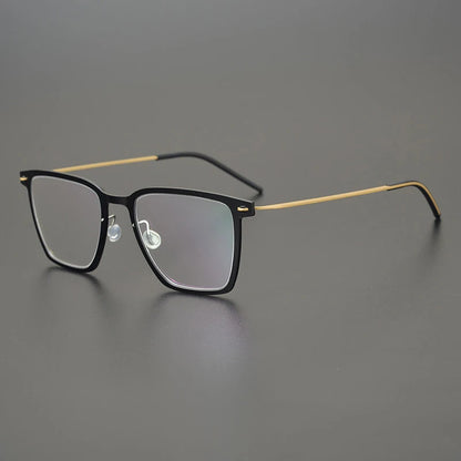 Transparent Titanium Square Prescription Eyeglasses | Ultra-Light Optical Frame for Rx Lenses – CINILY UK