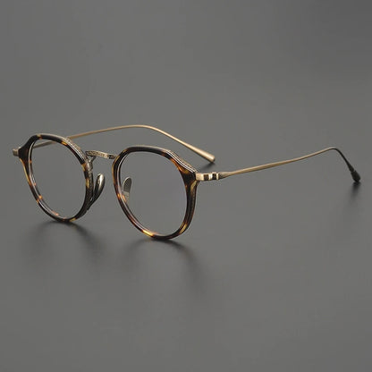 Titanium Windsor Panto Prescription Eyeglasses | Retro Optical Frame for Rx Lenses – CINILY UK side view