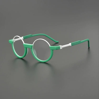 Acetate Green Round Prescription Eyeglasses | Bold Optical Frame for Rx Lenses – CINILY UK