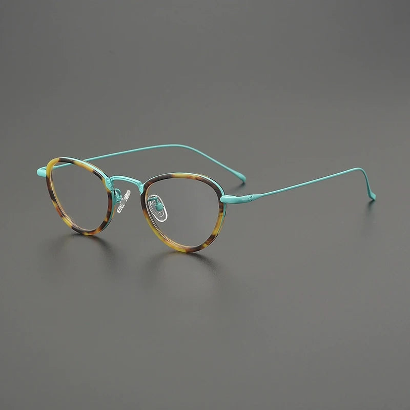 Titanium Cat Eye Prescription Eyeglasses | Stylish Lightweight Rx Glasses Online – CINILY UK - Aqua Blue