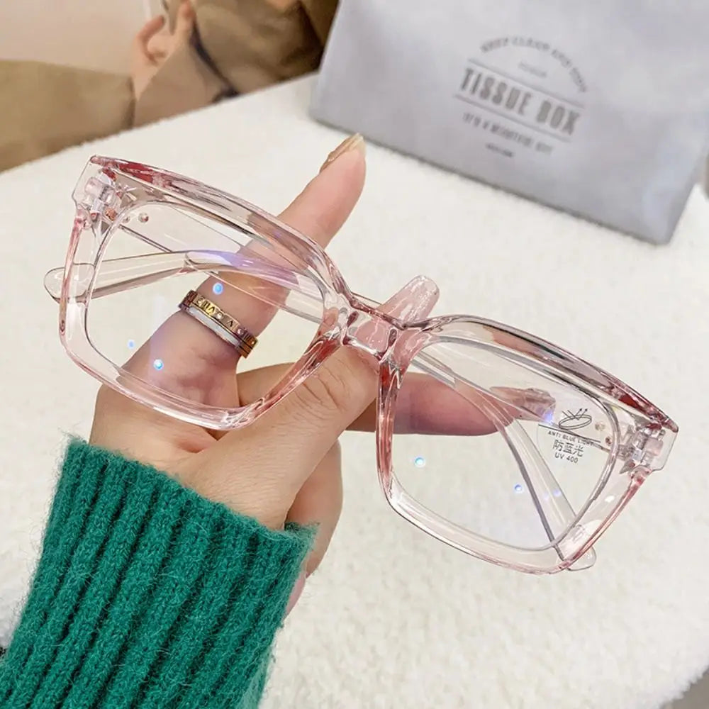 Oversized Square Blue Light Glasses | Bold Screen Glasses Online – CINILY UK - Pink