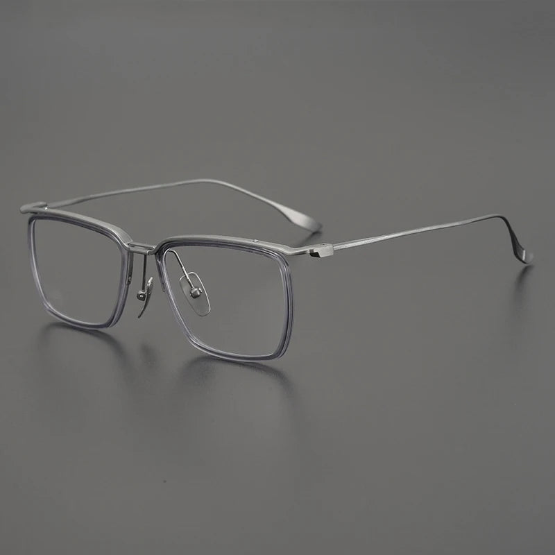 Titanium Square Prescription Eyeglasses | Ultra-Light Optical Frame for Rx Lenses – CINILY UK - Grey