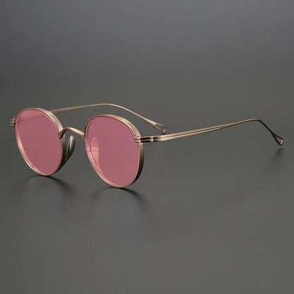Ultra-Light Pure Titanium Polarised Sunglasses | Vintage Round additional product view