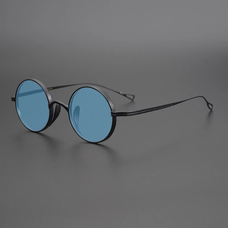 Ultra-Light Pure Titanium Polarised Sunglasses in a Vintage Small Round Style