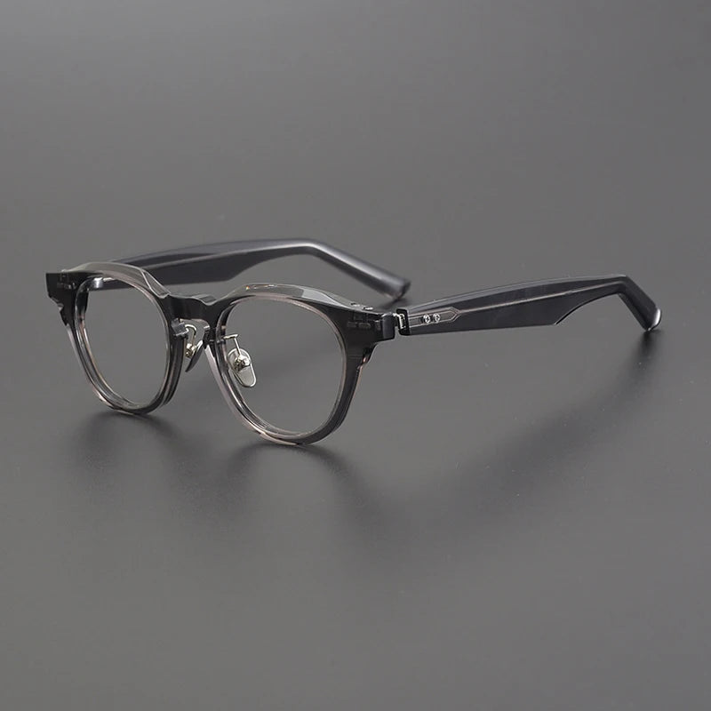 Japanese Acetate Keyhole Panto Prescription Eyeglasses | Retro Optical Frame for Rx Lenses – CINILY UK - Gray