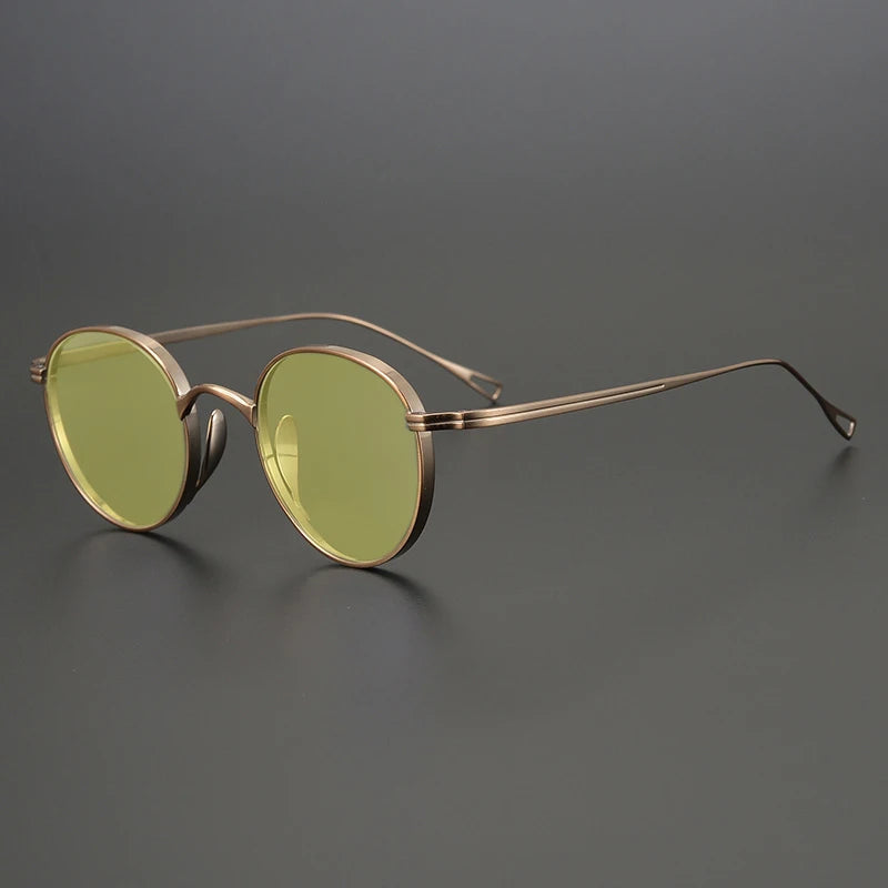 Ultra-Light Pure Titanium Polarised Sunglasses | Vintage Round - Bronze